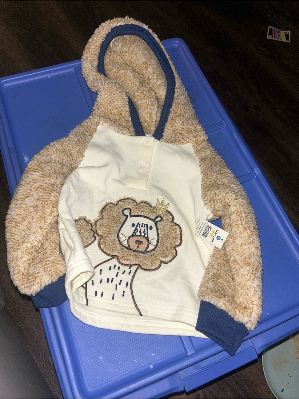 🍄3 for $10🍄 Kids Lion Hoodie Sweatshirt - Cream & Tan